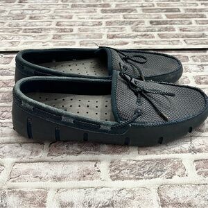Swims Loafers Water Deck Boat Shoes Braided Laces‎ Mens 9 Navy Blue